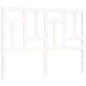 vidaXL Estructura cama de matrimonio con cabecero madera maciza blanco