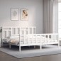 vidaXL Estructura de cama con cabecero madera maciza blanco 200x200 cm vidaXL Estructura de cama con cabecero madera maciza blanco 200x200 cm