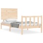 vidaXL Estructura de cama individual con cabecero madera maciza vidaXL Estructura de cama individual con cabecero madera maciza
