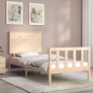 vidaXL Estructura de cama individual con cabecero madera maciza vidaXL Estructura de cama individual con cabecero madera maciza