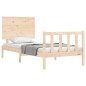 vidaXL Estructura de cama individual con cabecero madera maciza vidaXL Estructura de cama individual con cabecero madera maciza