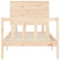 vidaXL Estructura de cama individual con cabecero madera maciza vidaXL Estructura de cama individual con cabecero madera maciza