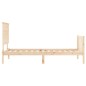 vidaXL Estructura de cama individual con cabecero madera maciza vidaXL Estructura de cama individual con cabecero madera maciza