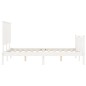 vidaXL Estructura de cama con cabecero madera maciza blanco 140x190 cm vidaXL Estructura de cama con cabecero madera maciza blanco 140x190 cm