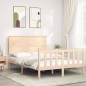 vidaXL Estructura de cama con cabecero madera maciza 120x200 cm vidaXL Estructura de cama con cabecero madera maciza 120x200 cm