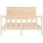 vidaXL Estructura de cama con cabecero madera maciza 120x200 cm vidaXL Estructura de cama con cabecero madera maciza 120x200 cm
