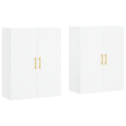 vidaXL Armarios de pared 2 unidades blanco 69,5x34x90 cm