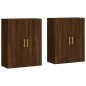 vidaXL Armarios de pared 2 unidades marrón roble 69,5x34x90 cm vidaXL Armarios de pared 2 unidades marrón roble 69,5x34x90 cm