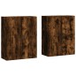vidaXL Armarios de pared 2 unidades roble ahumado 69,5x34x90 cm vidaXL Armarios de pared 2 unidades roble ahumado 69,5x34x90 cm