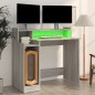 vidaXL Escritorio con LED madera contrachapada gris sonoma 97x45x90 cm vidaXL Escritorio con LED madera contrachapada gris sonoma 97x45x90 cm