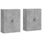 vidaXL Armario de pared 2 unidades gris hormigón 69,5x34x90 cm vidaXL Armario de pared 2 unidades gris hormigón 69,5x34x90 cm