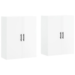 vidaXL Armario de pared 2 unidades blanco brillante 69,5x34x90 cm