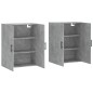 vidaXL Armario de pared 2 unidades gris hormigón 69,5x34x90 cm vidaXL Armario de pared 2 unidades gris hormigón 69,5x34x90 cm