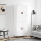 vidaXL Aparador alto madera contrachapada blanco 69,5x34x180 cm vidaXL Aparador alto madera contrachapada blanco 69,5x34x180 cm