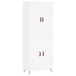 vidaXL Aparador alto madera contrachapada blanco 69,5x34x180 cm