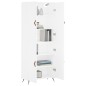 vidaXL Aparador alto madera contrachapada blanco 69,5x34x180 cm vidaXL Aparador alto madera contrachapada blanco 69,5x34x180 cm