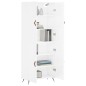 vidaXL Aparador alto madera contrachapada blanco brillo 69,5x34x180 cm vidaXL Aparador alto madera contrachapada blanco brillo 69,5x34x180 cm