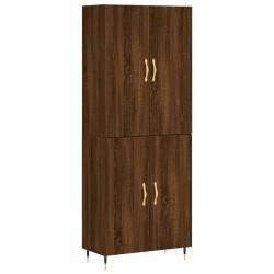 vidaXL Aparador alto madera contrachapada marrón roble 69,5x34x180 cm