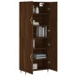 vidaXL Aparador alto madera contrachapada marrón roble 69,5x34x180 cm