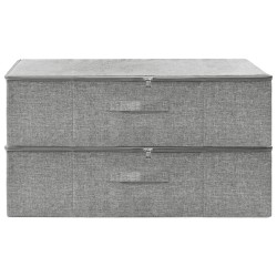 vidaXL Cajas de almacenaje 2 unidades tela gris 70x40x18 cm