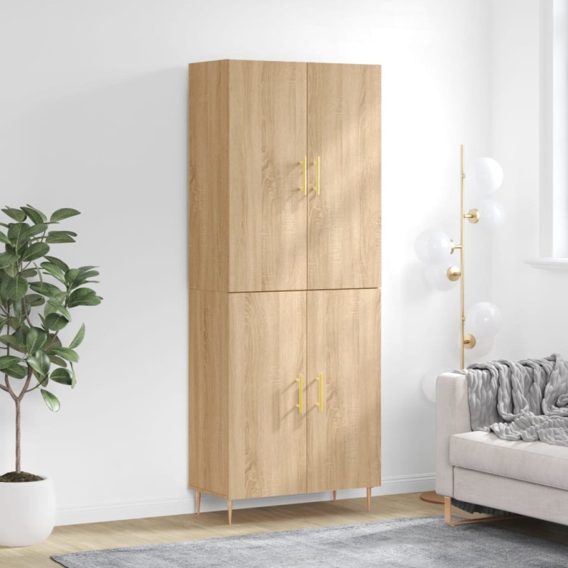 vidaXL Aparador alto madera contrachapada color roble 69,5x34x180 cm vidaXL Aparador alto madera contrachapada color roble 69,5x34x180 cm