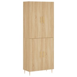 vidaXL Aparador alto madera contrachapada color roble 69,5x34x180 cm