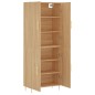vidaXL Aparador alto madera contrachapada color roble 69,5x34x180 cm vidaXL Aparador alto madera contrachapada color roble 69,5x34x180 cm