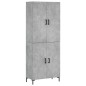 vidaXL Aparador alto madera contrachapada gris hormigón 69,5x34x180 cm vidaXL Aparador alto madera contrachapada gris hormigón 69,5x34x180 cm