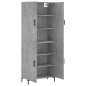 vidaXL Aparador alto madera contrachapada gris hormigón 69,5x34x180 cm vidaXL Aparador alto madera contrachapada gris hormigón 69,5x34x180 cm