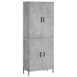 vidaXL Aparador alto madera contrachapada gris hormigón 69,5x34x180 cm vidaXL Aparador alto madera contrachapada gris hormigón 69,5x34x180 cm
