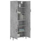 vidaXL Aparador alto madera contrachapada gris hormigón 69,5x34x180 cm vidaXL Aparador alto madera contrachapada gris hormigón 69,5x34x180 cm