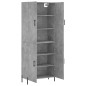 vidaXL Aparador alto madera contrachapada gris hormigón 69,5x34x180 cm vidaXL Aparador alto madera contrachapada gris hormigón 69,5x34x180 cm