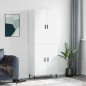 vidaXL Aparador alto madera contrachapada blanco brillo 69,5x34x180 cm vidaXL Aparador alto madera contrachapada blanco brillo 69,5x34x180 cm
