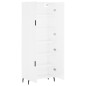 vidaXL Aparador alto madera contrachapada blanco brillo 69,5x34x180 cm vidaXL Aparador alto madera contrachapada blanco brillo 69,5x34x180 cm