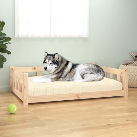 vidaXL Cama para perros madera maciza de pino 105,5x75,5x28 cm