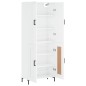 vidaXL Aparador alto madera contrachapada blanco brillo 69,5x34x180 cm vidaXL Aparador alto madera contrachapada blanco brillo 69,5x34x180 cm