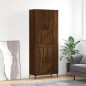 vidaXL Aparador alto madera contrachapada marrón roble 69,5x34x180 cm vidaXL Aparador alto madera contrachapada marrón roble 69,5x34x180 cm