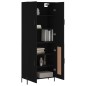 vidaXL Aparador alto madera contrachapada negro 69,5x34x180 cm vidaXL Aparador alto madera contrachapada negro 69,5x34x180 cm