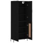 vidaXL Aparador alto madera contrachapada negro 69,5x34x180 cm vidaXL Aparador alto madera contrachapada negro 69,5x34x180 cm