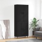 vidaXL Aparador alto madera contrachapada negro 69,5x34x180 cm vidaXL Aparador alto madera contrachapada negro 69,5x34x180 cm