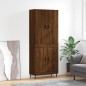vidaXL Aparador alto madera contrachapada marrón roble 69,5x34x180 cm vidaXL Aparador alto madera contrachapada marrón roble 69,5x34x180 cm