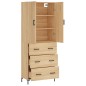 vidaXL Aparador alto madera contrachapada color roble 69,5x34x180 cm vidaXL Aparador alto madera contrachapada color roble 69,5x34x180 cm