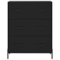 vidaXL Aparador alto madera contrachapada negro 69,5x34x180 cm vidaXL Aparador alto madera contrachapada negro 69,5x34x180 cm