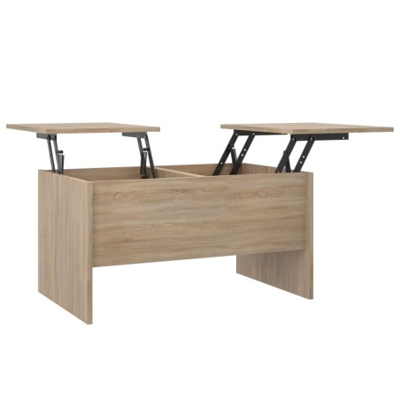 vidaXL Mesa de centro madera contrachapada roble Sonoma 80x50,5x42,5cm