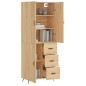 vidaXL Aparador alto madera contrachapada color roble 69,5x34x180 cm vidaXL Aparador alto madera contrachapada color roble 69,5x34x180 cm