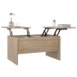 vidaXL Mesa de centro madera contrachapada roble Sonoma 80x50,5x42,5cm vidaXL Mesa de centro madera contrachapada roble Sonoma 80x50,5x42,5cm