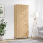 vidaXL Aparador alto madera contrachapada color roble 69,5x34x180 cm vidaXL Aparador alto madera contrachapada color roble 69,5x34x180 cm
