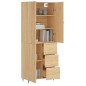 vidaXL Aparador alto madera contrachapada color roble 69,5x34x180 cm vidaXL Aparador alto madera contrachapada color roble 69,5x34x180 cm