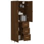 vidaXL Aparador alto madera contrachapada marrón roble 69,5x34x180 cm vidaXL Aparador alto madera contrachapada marrón roble 69,5x34x180 cm