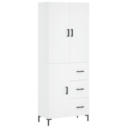 vidaXL Aparador alto madera contrachapada blanco 69,5x34x180 cm